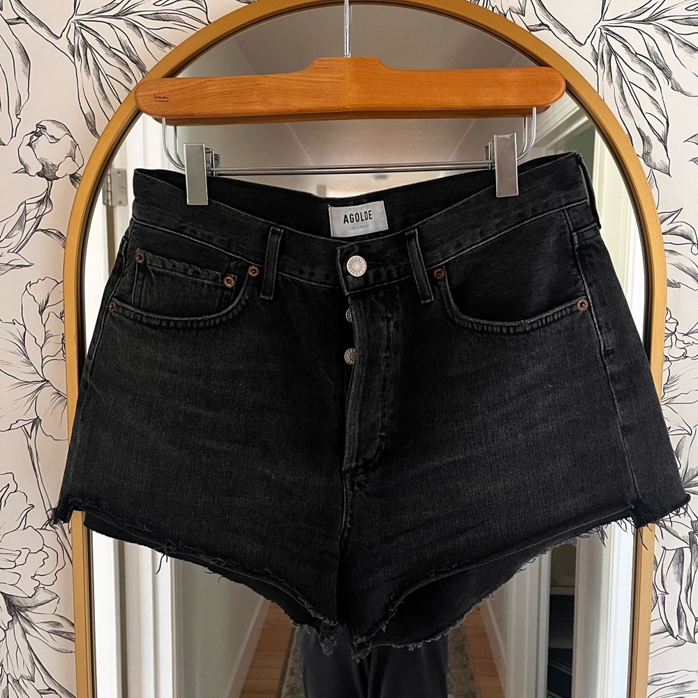 AGOLDE Parker Short Women's Black Denim Shorts
